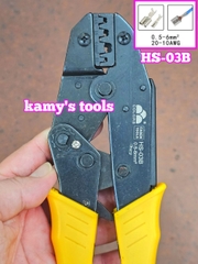 Kìm bấm cos ghim Fasen HS-03B có 4 lỗ dài 230mm bấm 0.5-6mm2, kềm bấm cos ghim