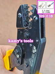 Kìm bấm cos ghim Fasen HS-03B có 4 lỗ dài 230mm bấm 0.5-6mm2, kềm bấm cos ghim