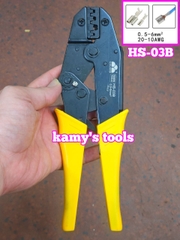 Kìm bấm cos ghim Fasen HS-03B có 4 lỗ dài 230mm bấm 0.5-6mm2, kềm bấm cos ghim
