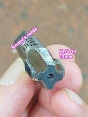 Taro ống rắc co 13mm răng côn HSS Shanghai SLT ZG1/4-19 và Z1/4-18