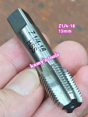 Taro ống rắc co 13mm răng côn HSS Shanghai SLT ZG1/4-19 và Z1/4-18