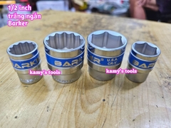 Đầu tuýp ngắn lẻ Barker 1/2 inch trắng ngắn 8mm-32mm