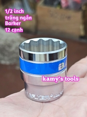 Đầu tuýp ngắn lẻ Barker 1/2 inch trắng ngắn 8mm-32mm