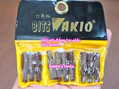 Mũi vít đóng lục giác thép nâu S2 cao cấp Wakio H4 H5 H6 H8