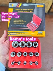 Bộ 14 Đầu Tuýp Loại E Total Chính Hãng E4-E24 model THKTETS0114