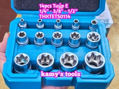 Bộ 14 Đầu Tuýp Loại E Total Chính Hãng E4-E24 model THKTETS0114