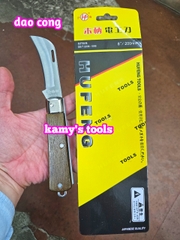 Dao tuốt dây điện, rọc cáp thợ điện, gọt vỏ dây điện, xếp gấp gọn lưỡi cong lưỡi thẳng Wetools EK-7203B và EK-7203A