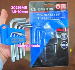 Bộ lục giác ngắn 9 cây Kingtony model 20219MR 1.5-10mm