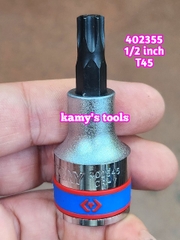 Đầu tuýp đầu khẩu lục giác bông sao Kingtony 1/2 inch T20 T25 T27 T30 T40 T45 T50 T55 T60 T70 402320 402325 402327 402330 402340 402345 402350 402355 402360 402370