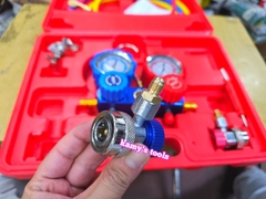 Bộ đồng hồ nạp ga lạnh điều hòa ô tô R134A R410A R22 R404A Trigoldte 503001