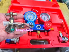 Bộ đồng hồ nạp ga lạnh điều hòa ô tô R134A R410A R22 R404A Trigoldte 503001