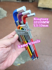 Bộ khoá lục giác bi màu Kingtony 20109MW 9 cây 1.5-10mm, bộ lục giác