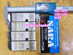 Dao tiện ren ống Rex hiệu Sara 1/2-3/4, 1-2, 2 1/2-3 inch ren ống 21-27mm, 34-60mm, 49mm-90mm hệ ren thông dụng BSPT