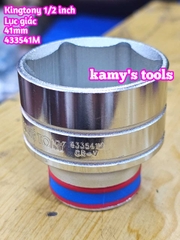 Đầu tuýp ngắn trắng Kingtony 1/2 inch lục giác 36mm 41mm 46mm 433536M 433541M 433546M