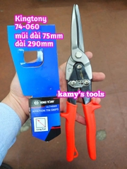 Kéo cắt tôn mỏ thẳng cán cam Kingtony model 74060 74-060 dài 290mm