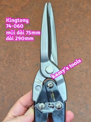 Kéo cắt tôn mỏ thẳng cán cam Kingtony model 74060 74-060 dài 290mm