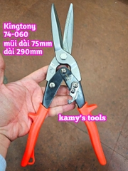 Kéo cắt tôn mỏ thẳng cán cam Kingtony model 74060 74-060 dài 290mm