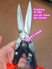 Kéo cắt tôn mỏ thẳng cán cam Kingtony model 74060 74-060 dài 290mm
