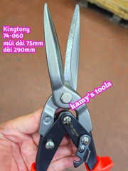 Kéo cắt tôn mỏ thẳng cán cam Kingtony model 74060 74-060 dài 290mm