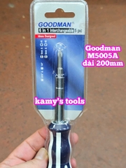 Tua vít đa năng 4 đầu 6 tác dụng trong 1 Goodman M5005A dài 200mm, tô vít