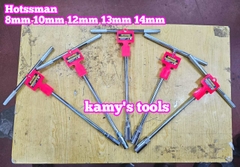 Cần tuýp chữ T lục giác Hotssman lọt lòng 21mm cỡ 8mm 10mm 12mm 13mm 14mm