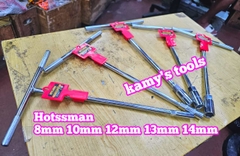 Cần tuýp chữ T lục giác Hotssman lọt lòng 21mm cỡ 8mm 10mm 12mm 13mm 14mm