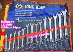 Bộ cờ lê vòng miệng 8-24mm 14 cây Kingtony 1215MR