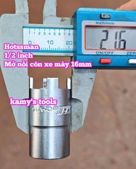 Dụng cụ mở tán nồi côn xe gắn máy 1/2 inch Hotssman 16mm 19mm 21mm đầu tuýp đầu khẩu mở nồi côn