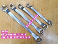Cờ lê 2 đầu vòng Asaki 6x7 8x10 10x12 12x14 14x17 17x19 19x22 22x24 AK-7473 AK-7474 AK-7476 AK-7478 AK-7481 AK-7483 AK-7485 AK-7487 hai đầu vòng