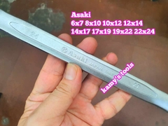 Cờ lê 2 đầu vòng Asaki 6x7 8x10 10x12 12x14 14x17 17x19 19x22 22x24 AK-7473 AK-7474 AK-7476 AK-7478 AK-7481 AK-7483 AK-7485 AK-7487 hai đầu vòng