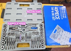Bộ taro bàn ren 40 chi tiết ta rô ren hợp kim thép siêu cứng và bền hơn hộp nhựa mica