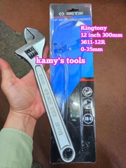 Mỏ lết xi trắng Kingtony dài 12 inch 300mm 3611-12R miệng mở 35mm