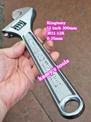 Mỏ lết xi trắng Kingtony dài 12 inch 300mm 3611-12R miệng mở 35mm