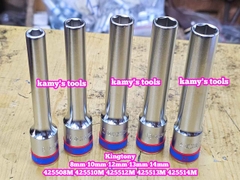 Đầu tuýp dài 120mm 1/2 inch Kingtony 8mm 10mm 12mm 13mm 14mm 425508M 425510M 425512M 425513M 425514M