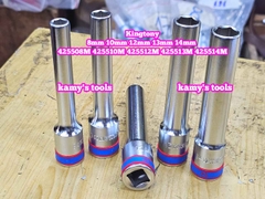 Đầu tuýp dài 120mm 1/2 inch Kingtony 8mm 10mm 12mm 13mm 14mm 425508M 425510M 425512M 425513M 425514M