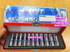 Bộ tuýp dài 1/4 inch Kingtony 11 chi tiết model 2511MR 4mm-13mm