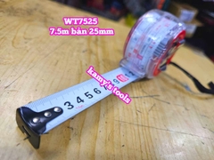 Thước kéo 7.5m 7.5mét bản 25mm WSK Wasaki WT7525 2 mặt có lỗ ban TỰ ĐỘNG KHÓA, thước rút 7.5m thước cuộn 7.5m
