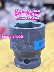 Đầu tuýp đen 1/2 inch Kingtony 6 cạnh 27mm 29mm 30mm 32mm 34mm 453527M 453529M 453530M 453532M 453534M