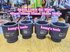 Đầu tuýp khẩu 1 inch Santa thép Cr-mo 46mm 48mm 50mm 55mm 56mm 58mm IM346 IM348 IM350 IM355 IM356 IM358