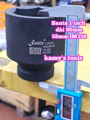 Đầu tuýp khẩu 1 inch Santa thép Cr-mo 46mm 48mm 50mm 55mm 56mm 58mm IM346 IM348 IM350 IM355 IM356 IM358