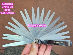 Thước căn lá dưỡng đo độ dày đo khe hở căn chỉnh cò xupap Kingtony 20 lá loại thẳng 77340-20 cỡ 0.05-1.0mm