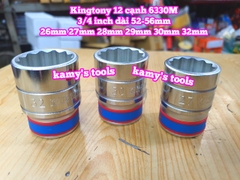 Tuýp 3/4 inch bông 12 cạnh trắng Kingtony 26mm 27mm 28mm 29mm 30mm 32mm 633026M 633027M 633028M 633029M 633030M 633032M