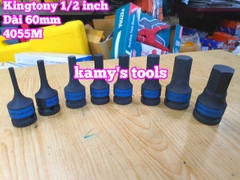 Tuýp lú đầu lục giác đen 1/2 inch Kingtony H4 H5 H6 H8 H10 H12 H14 H16 H17 H19 405504M 405505M 405506M 405508M 405510M 405512M 405514M 405516M 405517M 405519M