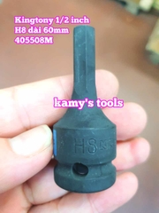 Tuýp lú đầu lục giác đen 1/2 inch Kingtony H4 H5 H6 H8 H10 H12 H14 H16 H17 H19 405504M 405505M 405506M 405508M 405510M 405512M 405514M 405516M 405517M 405519M
