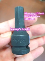 Tuýp lú đầu lục giác đen 1/2 inch Kingtony H4 H5 H6 H8 H10 H12 H14 H16 H17 H19 405504M 405505M 405506M 405508M 405510M 405512M 405514M 405516M 405517M 405519M
