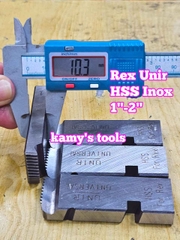 1-2 inch Dao tiện ren ống INOX HSS Rex hiệu Unir BSPT bản dao 27mm WTUR-0102S