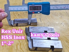 1-2 inch Dao tiện ren ống INOX HSS Rex hiệu Unir BSPT bản dao 27mm WTUR-0102S
