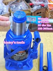 Kích con đội thuỷ lực 20 tấn lùn thấp Wetools WT0520 188-360mm