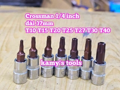 Tuýp lú đầu sao 6 cạnh 1/4 Inch Crossman T10 T15 T20 T25 T27 T30 T40 99-475 99-476 99-477 99-478 99-479 99-480 99-482