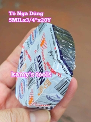 Băng keo điện nano Tô Nga Dũng 5MILx3/4" x20Y (bán lẻ 1/cuộn)